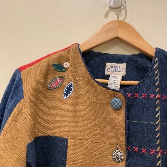 Koret City Blues Vintage Embroidered Jacket Grandmacore Y2K - Picture 5 of 10